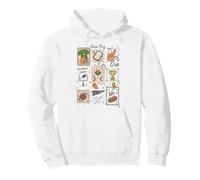 Trendy Apparel Game Day Go Team Football Stamps Collage Pullover Hoodie