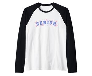 Trendy Apparel Graduation Senior Grad Cap Diploma & Bow Icon Raglan Baseball Tee