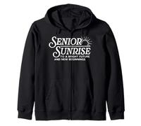 Trendy Apparel Graduation Senior Sunrise To A Bright Future Zip Hoodie