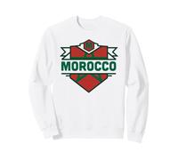 Trendy Apparel Morocco National Colors Flag Embeded Sheild Sweatshirt