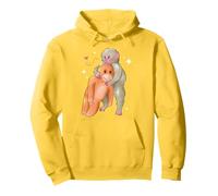 Trendy Apparel Punch The Monkey Hugging His Plushy Drawing Pullover Hoodie