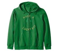 Trendy Apparel St. Patrick's Day Have A Lucky Day Vintage Zip Hoodie