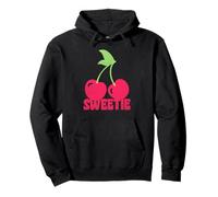 Trendy Apparel Sweetie Two Cherries On A Stem Illustration Pullover Hoodie