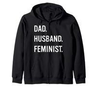 Trendy Apparel Women's History Month Dad Husband Feminist Zip Hoodie
