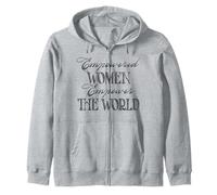 Trendy Apparel Women's History Month Empowered Woman Zip Hoodie