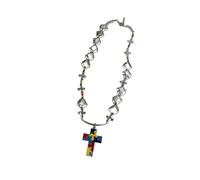 Trendy Artistic Adjustable Length Crucifix Charm Necklace Jewelry Accessories for Casual Outfits Fashion Accessory Unique Meet Pendant Necklace