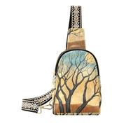 trendy Bare Trees Illustration Art fanny pack men anti-theft womens crossbody fanny pack for day pack, bare trees illustration art, 1 size, Bare Trees Illustration Art, 1 size