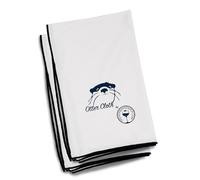 Trendy Bartender Extra Large Microfiber Glass Polishing Cloth (2 Pack) - 65x50 cm - Premium Quality Lint-Free Cleaning Cloth For Stemware, Windows, Etc - Bar Towel For Streakfree Results (White)