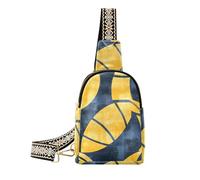 trendy Basketball Mustard Yellow and Denim Blue travel fanny pack multipurpose travel fanny pack for for travel