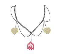 Trendy Beaded Necklace Featuring Folk Patterns and Happy Tone for Everyday Accessorizing Colorful Statement Necklace