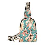 trendy Beautiful Green Japanese Goliki sling bag crossbody leather fanny pack for women for travel, Beautiful green Japanese Goliki