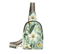trendy Beauty Spring Flowers Green fanny pack diaper cute body bag for women for travel, beauty spring flowers green