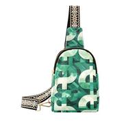 trendy Black Dollars Green Cartoon Geometric fanny pack purse waterproof black fanny pack for for day pack