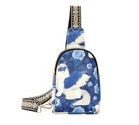 trendy Blue Rose Winged Cat cross body bag cute over shoulder bag for travel, Blue rose winged Cat