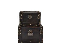 Trendy Boy Vintage Treasure Lock Storage Box - Handmade Wooden Decorative Chest, Perfect Keepsake Box for Home Décor, Jewelry, Trinkets and Gift Storage (332-grey)