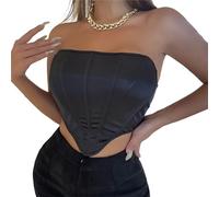 Trendy Bustier Vest Irregular Fishbone Wrap Strapless Tops Versatile Fashion Streetwear For Various Outfits