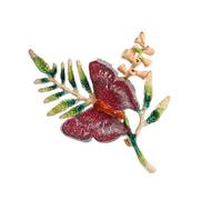 Trendy Butterfly Brooch with Secure Pin Backing Long Time Use Color for Gift and Party Occasions Butterfly Flower Brooch Alloy