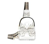 trendy Butterfly Music Art fanny pack diaper leather bags fanny pack chest for hiking, Butterfly music art