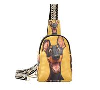 trendy Cartoon Funny Dogs Happy bag for women leather small fanny packs for for hiking, cartoon funny dogs happy, One Size
