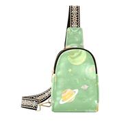 trendy Cartoon Illustration Space Soft Green bag for girls anti-theft crossbody fanny packs for for day pack