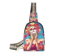 trendy Cartoon Of Dead Zombie Bride bag for men sturdy crossbody fanny packs chest for day pack, cartoon of Dead zombie bride, One Size