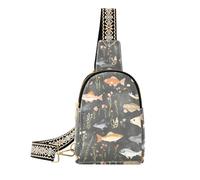 trendy Cartoon Sweet Fish Neutral body bags for anti-theft shoulder fanny pack for hiking, cartoon sweet Fish Neutral