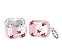 Trendy Case Compatible with AirPods Pro 3 2025,Shockproof Cover for AirPods Pro 3rd Gen with 2-in-1 Phone Stand,Safety Lock Catch,Wireless Charging Keychain,Cute Bowknot Painted Gift for Girls Women