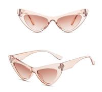 Trendy Cat Eye Shape For Women's Sunglasses European American Style Candy Color Trendy Sun glasses Female Sunglasses,Tea Tea
