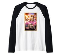 Trendy Cat in Car Funny Fun Animal Parody Art Print Poster Raglan Baseball Tee