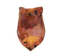 Trendy Chic Terracotta Rust Orange Brown,Bib Scarf Triangle Hood Adjustable Pet Scarf Washable Hood Suitable for Small, Medium and Large Dogs and Cats