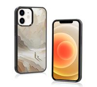 Trendy Christian Jesus Aesthetic Phone Case Compatible with iPhone 12 Mini 5.4 Inch - Shockproof Vintage Bible Verse Collage Case, Cute Parable of The Lost Sheep Phone Case for Women Men Girls Orange