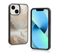 Trendy Christian Jesus Aesthetic Phone Case Compatible with iPhone 13 Mini 5.4 Inch - Shockproof Vintage Bible Verse Collage Case, Cute Parable of The Lost Sheep Phone Case for Women Men Girls Orange