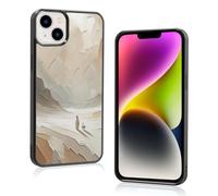 Trendy Christian Jesus Aesthetic Phone Case Compatible with iPhone 14 Plus 6.7 Inch - Shockproof Vintage Bible Verse Collage Case, Cute Parable of The Lost Sheep Phone Case for Women Men Girls Orange