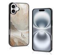 Trendy Christian Jesus Aesthetic Phone Case Compatible with iPhone 16 Plus 6.7 Inch - Shockproof Vintage Bible Verse Collage Case, Cute Parable of The Lost Sheep Phone Case for Women Men Girls Orange