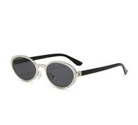 Trendy Classic Retro For Women's Rectangular Metal Frame Eyeglasses Retro Round Frame Sunglasses For Women's Sunglasses,SILVER BLACK,one si