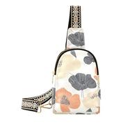 trendy Clear Lines Bohemian Flowers Safari small fanny pack leather sling backpack for women for day pack