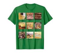 Trendy Collage of Famous Artists Work T-Shirt, Men, Kelly Green, Large