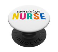 Trendy Concierge Nurse Uniform Cute RN PopSockets Adhesive PopGrip
