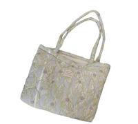Trendy Cotton Shoulder Bag with Quilted Designs | Modern Shoulder Bag Large Shopper Bags for Woman, Spacious Compartment, Quilted Padded, Daily Use