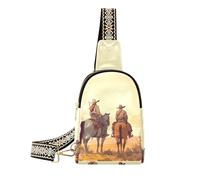 trendy Cowboys Sunsets Retro Vintage crossbody sling bags fashion bag for women crossbody for hiking, cowboys sunsets retro vintage