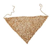 Trendy Crochet Bandana Head Scarf with Adjustable Ties, Khaki