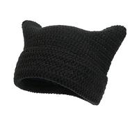 Trendy Crochet Beanie Hat - Acrylic Cat Skullies Beanies for Women