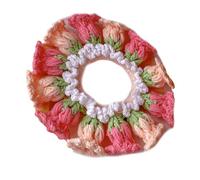 Trendy Crocheted Flower Headband Sturdy Knitting Materials Elastic Hair Accessory Decoration For Stylish Outfits Florals Hairband