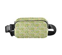 Trendy Crossbody Bag Waist Packs Women Men Adults Abstract Watercolor Green Small Sling Chest Bag with Adjustable Strap for Travel Shopping Running, abstract watercolor green, 8" x 5.3" x 2.3", Retro
