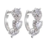 Trendy Cubic Zirconia Earring Accessories Beautiful Zirconia Hoop Earring Adornment For Women Enhancing Individual Charm