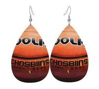 Trendy Dangle Earrings for Women, Lightweight Leather Basketball Background Print Teardrop Jewelry Drop Earring
