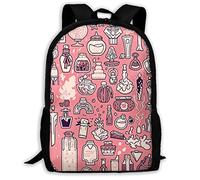 Trendy Daypack Condiment Pink Cartoon School Bag Spacious Book Bag for Camping, Work, Hiking, 42X32X14Cm