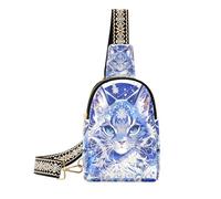 trendy Delicate Cartoon Caracal Cat crossbody sling bags cute bags for women crossbody for day pack, delicate cartoon Caracal cat, One Size