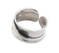 Trendy Distorted Brass Rings Smooth Brims Adjustable Fit Rings Jewelry Suitable for Various Finger Sizes and Styles Minimalist Twisted Brass