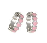 Trendy Drip Oil Round Love Heart Hoop Earrings Colorful Ear Buckle Women Jewelry Ear Accessories